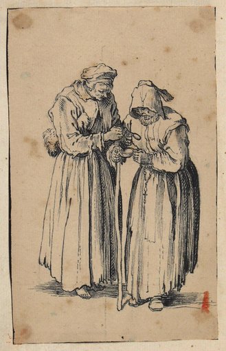 Two Beggar Women after Callot (Lieure 486)