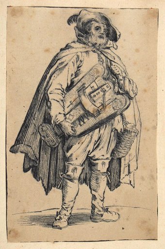 The Beggar with the Hurdy-Gurdy after Callot (Lieure 480)