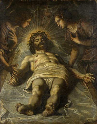 The Body of Christ Mourned by Two Angels