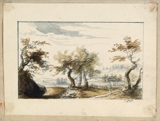 Landscape with Three Groups of Trees and Farmstead