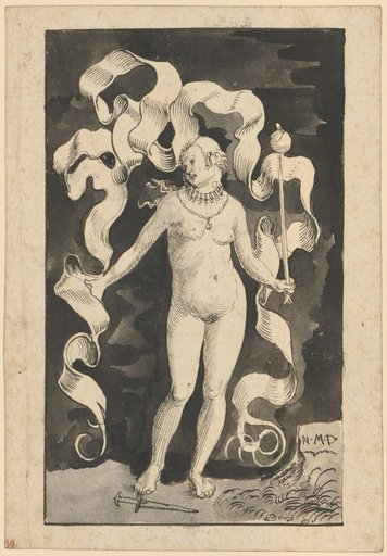 Nude Female Figure with a Pomegranate Impaled