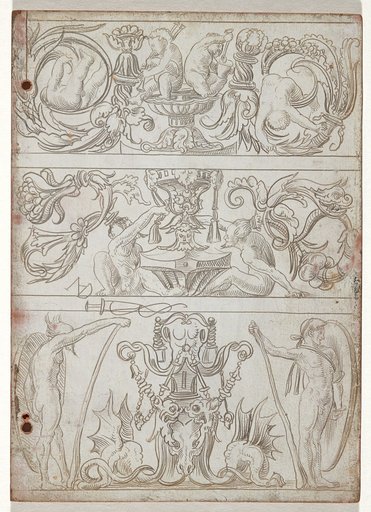 Three Horizontal Beams with Ornaments (Writing Book I)