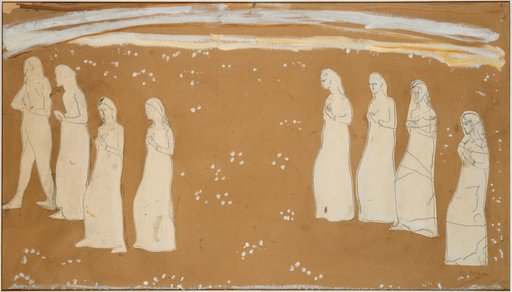 Composition Sketch with Eight Pasted Figures to the Left of "View into Infinity"