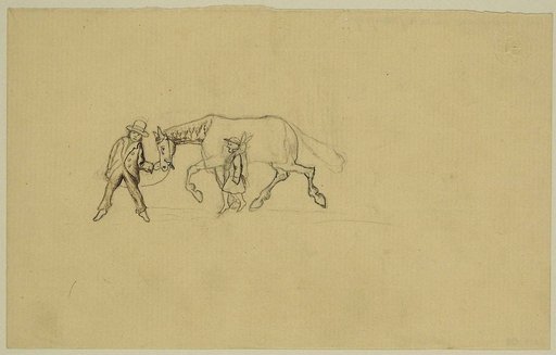 Two Men with a Horse