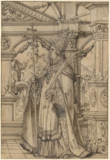 Circular Design with Saint Pantalus under a Renaissance Portico