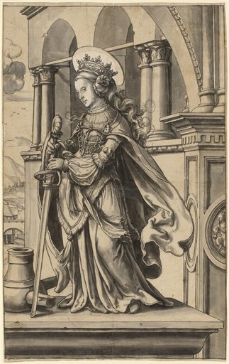 Circular Design with Saint Catherine of Alexandria