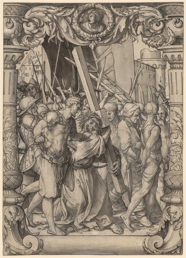 Roundel with the Carrying of the Cross of Christ