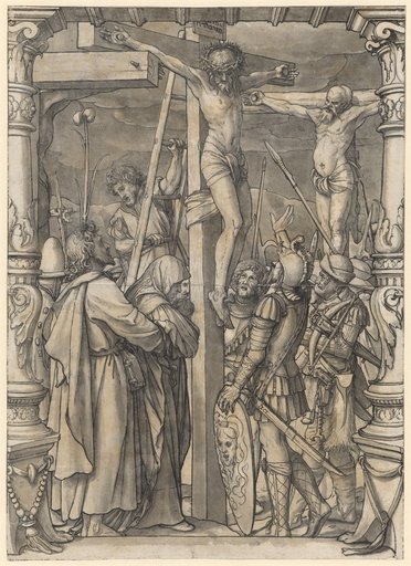 Roundel with Christ on the Cross