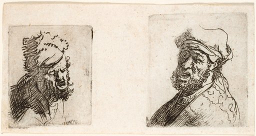 Screaming Man with Fur Cap / Screaming Man with Embroidered Coat