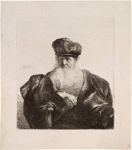 Old Man in Wide Velvet Coat