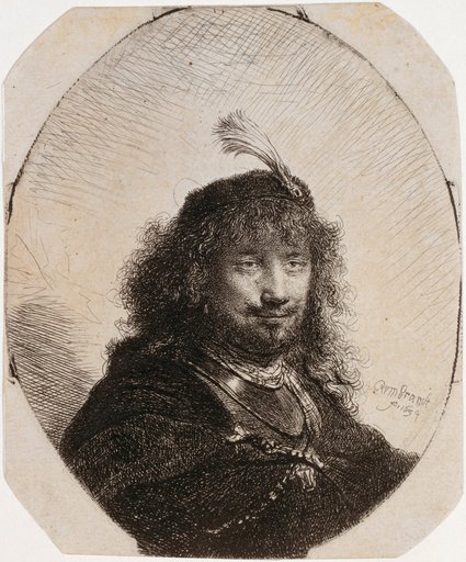 Self-Portrait (?) with Plume