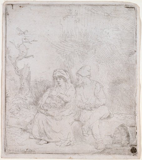 The Rest on the Flight into Egypt. Sketch