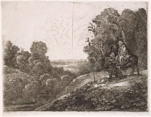 The Flight into Egypt, Re-engraved Plate by Hercules Segers