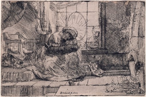 The Holy Family with a Snake and a Cat