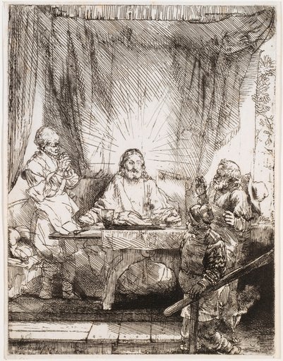 Christ at Emmaus. Large Plate
