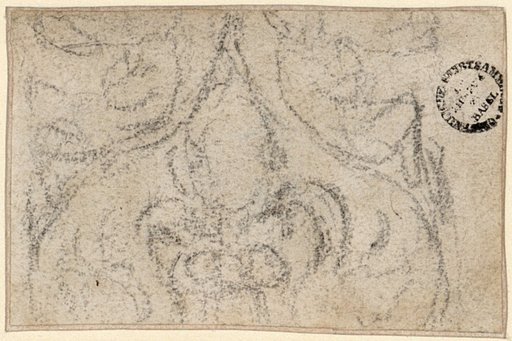 Leafwork and Children Blowing on Horns