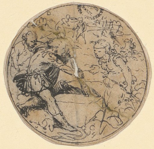 Jacob Rolls the Stone from the Well So That Rachel Can Water the Sheep