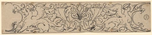 Frieze with Plant Ornaments and Sphinges