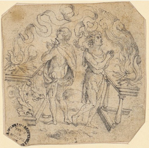 Cain and Abel Offer Sacrifice