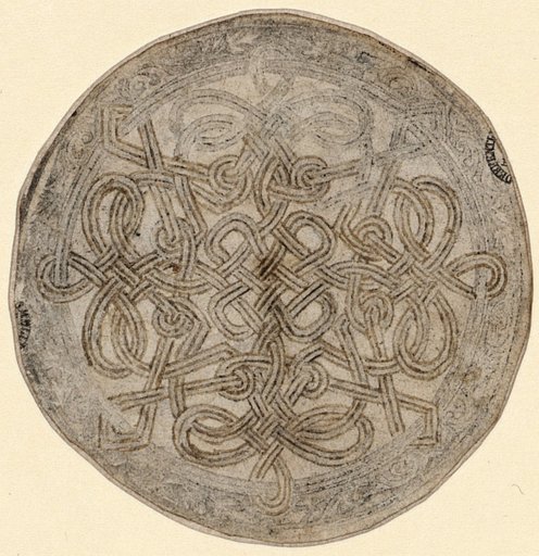 Medallion with knot ornament