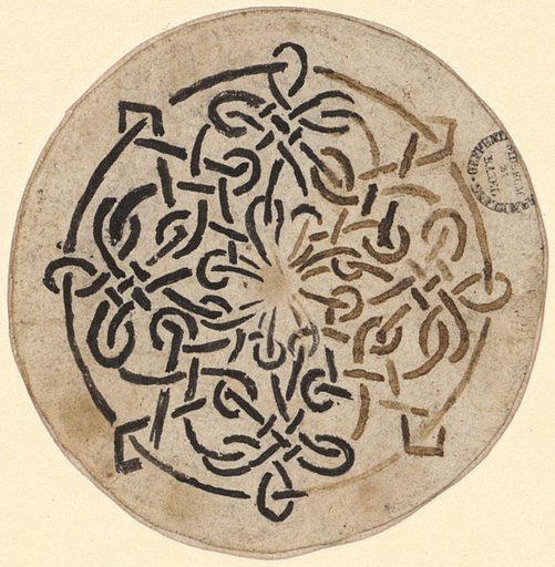 Medallion with knot ornament
