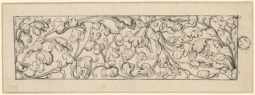 Frieze with lobed leaves