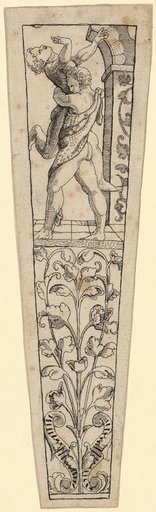 Ornamental filling with Hercules and Antaeus
