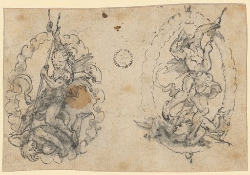 Two pendants with Saint Michael
