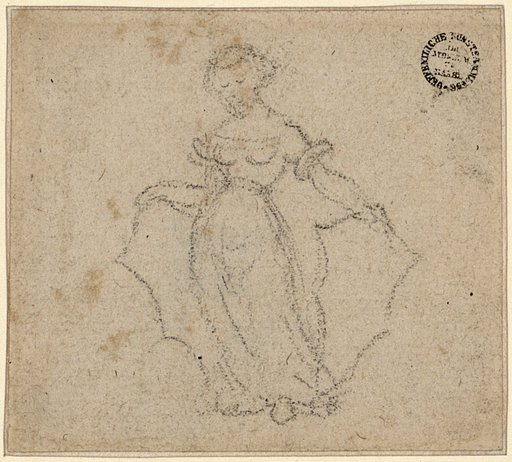 Girl holding two coats of arms
