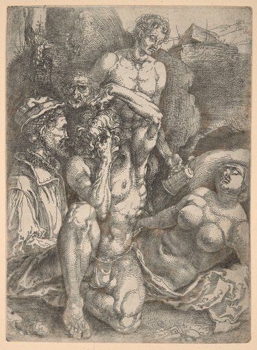 Study Sheet with Five Figures (The Despairing One)