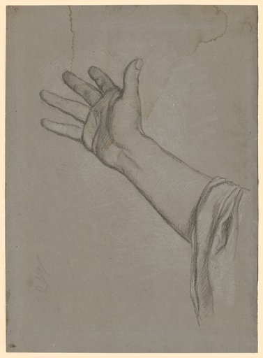 Study of the Right Hand of King David in the Central Panel of the Frescoes Executed in the Sarasinschen Garden Hall in Basel from October 21 to 25, 1868