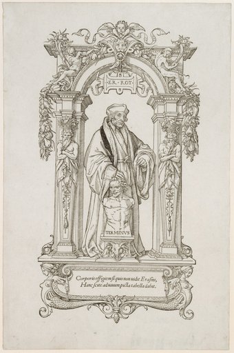 Portrait of Erasmus of Rotterdam in Full Length ("in the Frame")