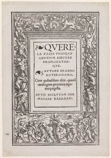 Title Border with Triumphal Procession of Children and Climbing Children