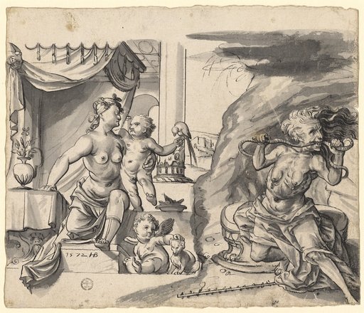 Allegorical Representations of Charity and Wrath