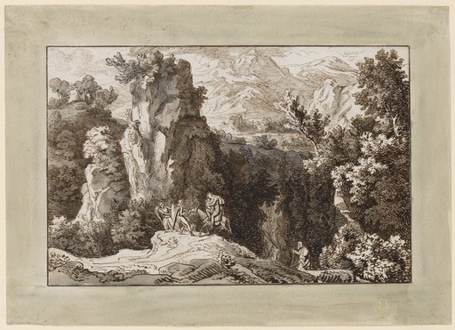 Flight into Egypt with Two Angels Guiding Mary's Donkey