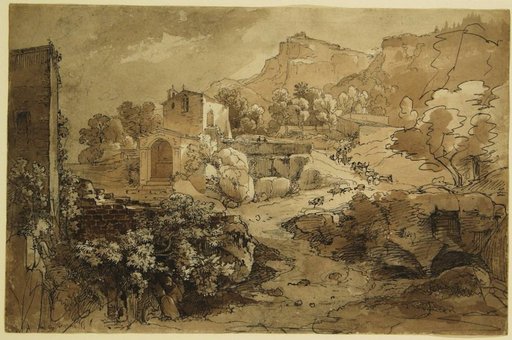 Italian Mountain Landscape with a Chapel