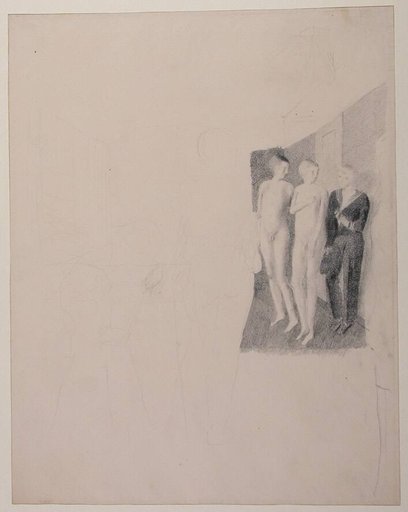 Two Naked Boys and a Boy in a Sailor Suit (Study for "Dressing"?)