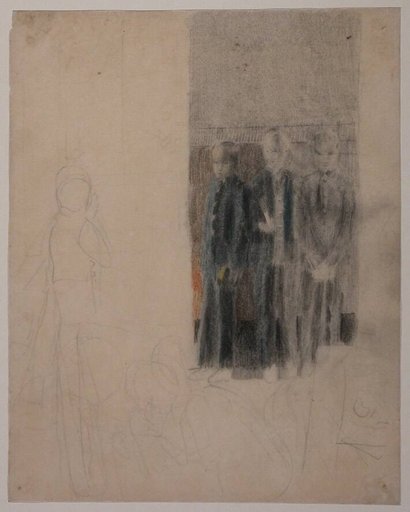 Three Standing Boys with Songbooks
