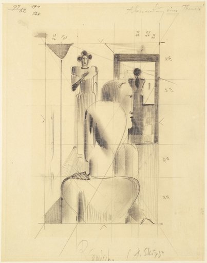 First Sketch for "Five Figures in a Room, Roman"