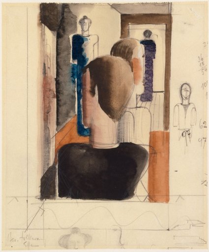 Study for "Five Figures in a Room, Roman"