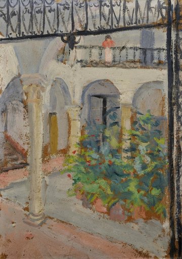 Arcade Courtyard of a Spanish House