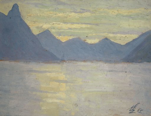 View over Lake Lugano towards the Mountains of Porlezza