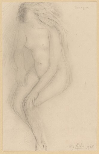 Seated Female Nude with Head Turned Away