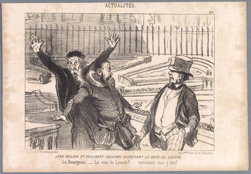 Jean Goujon and Philibert Delorme Seeking the Courtyard of the Louvre