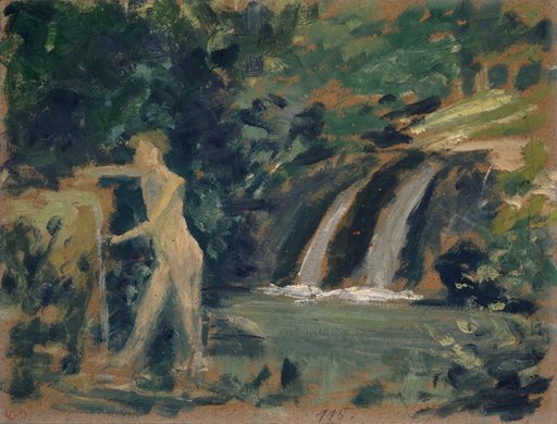 Bather in a Forest Stream
