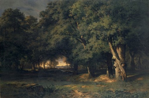 Forest Landscape with a Deer Hunt