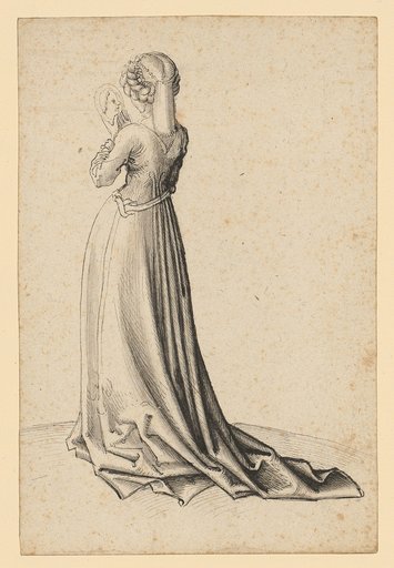 Young Girl with a Mirror, Seen from Behind
