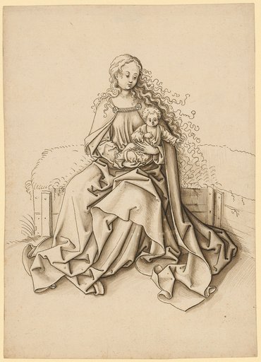 Mary with the Child on a Grass Bank