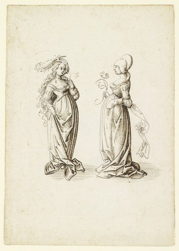 Young Girl and Young Woman with Flowers