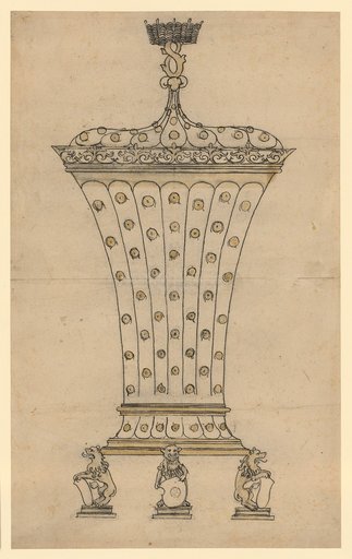 Covered Beaker on a Lion Holding a Shield